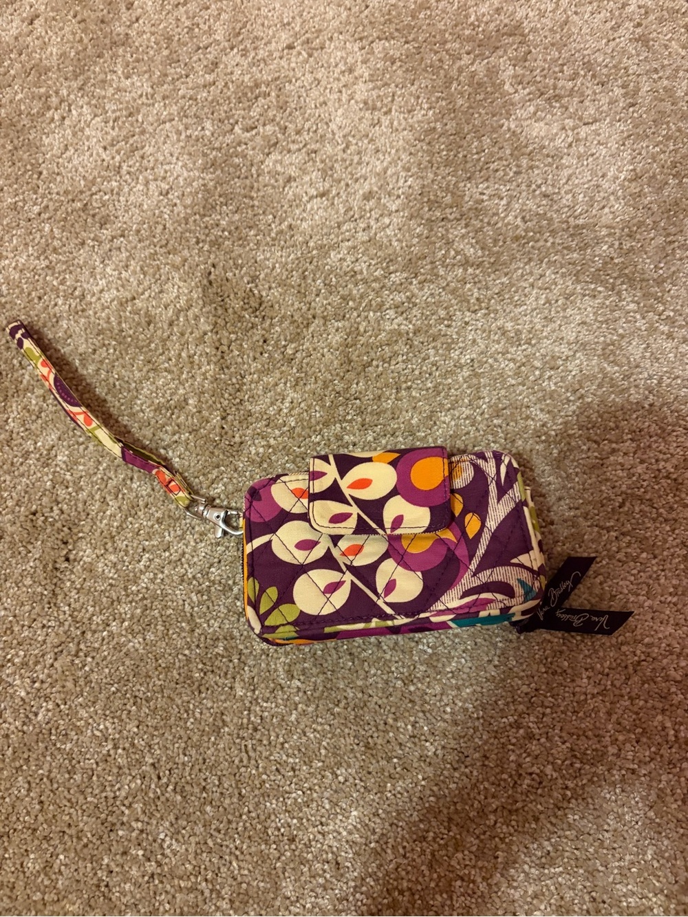 Vera Bradley Purple Multi-Color Floral Wristlet